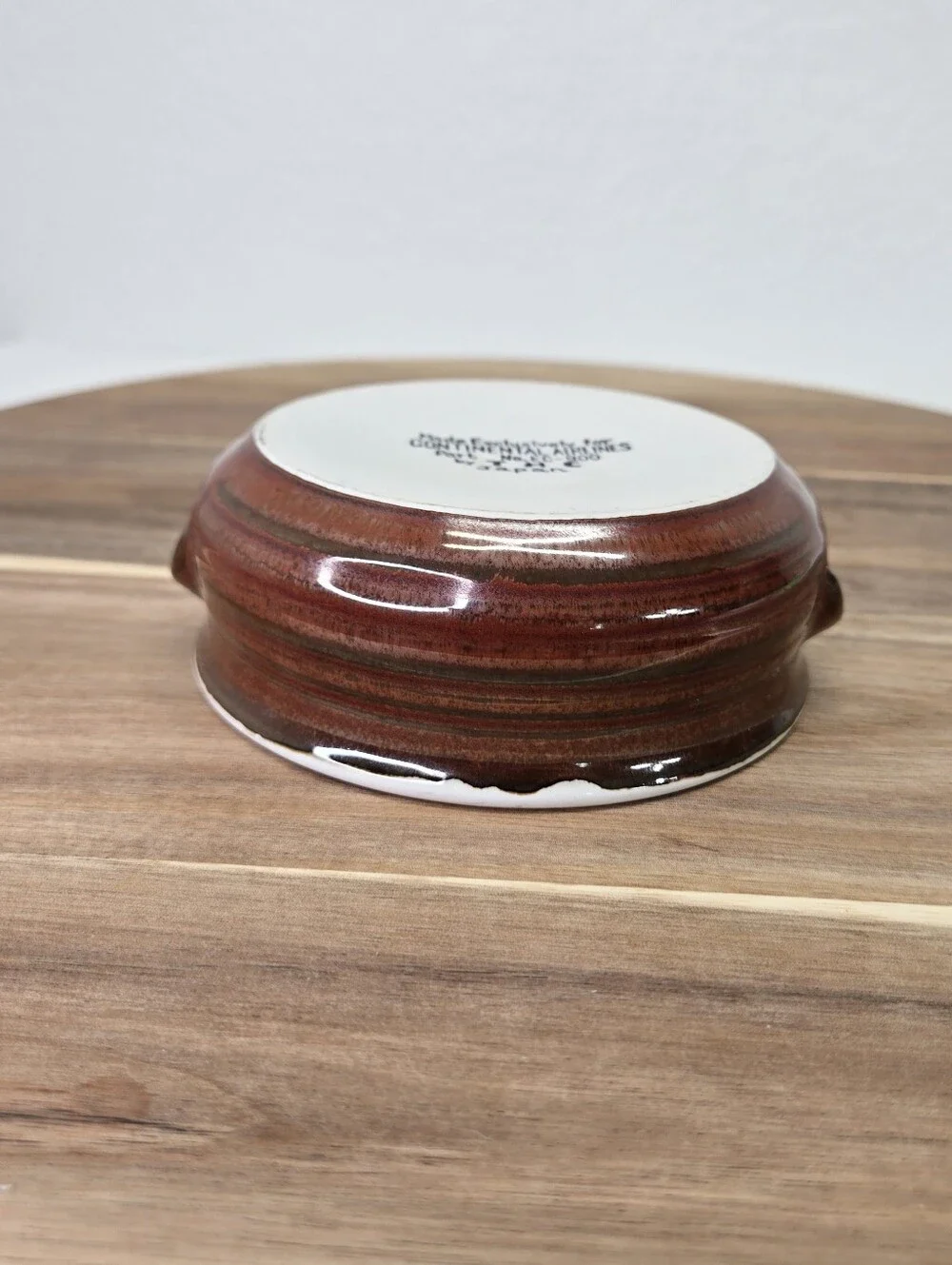 VTG Continental Airlines Soup Crock Bowl EC-900 T.H.C. Japan Airline Stoneware